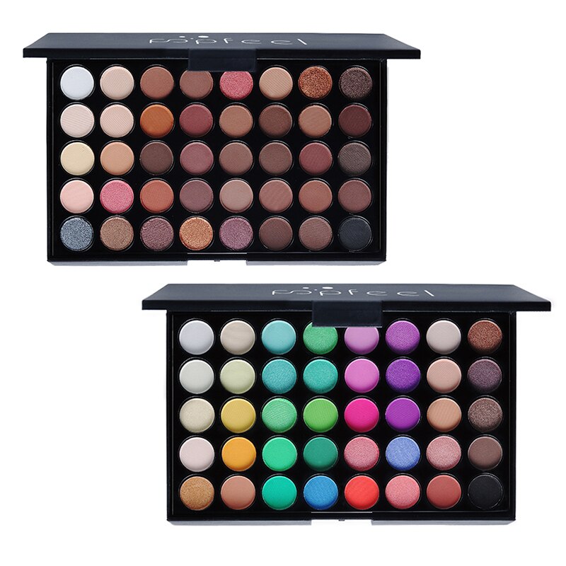 Paleta de sombras de ojo – Juego de cosméticos para maquillaje nudo o mate para mujer con 120 colores brillantes