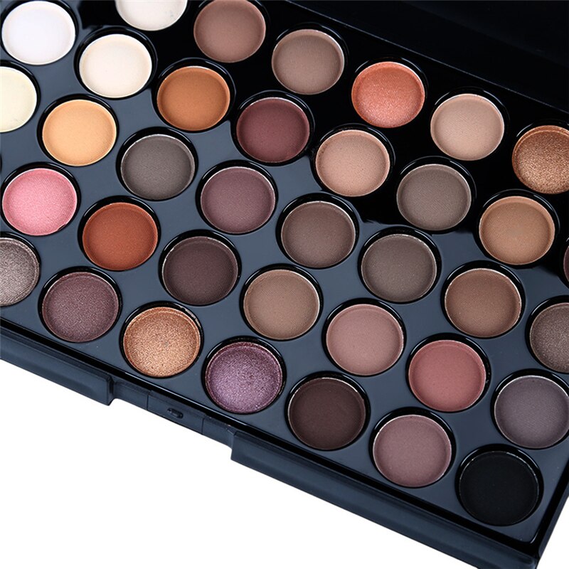 Paleta de sombras de ojo – Juego de cosméticos para maquillaje nudo o mate para mujer con 120 colores brillantes