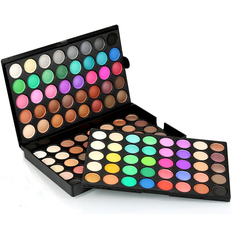 Paleta de sombras de ojo – Juego de cosméticos para maquillaje nudo o mate para mujer con 120 colores brillantes