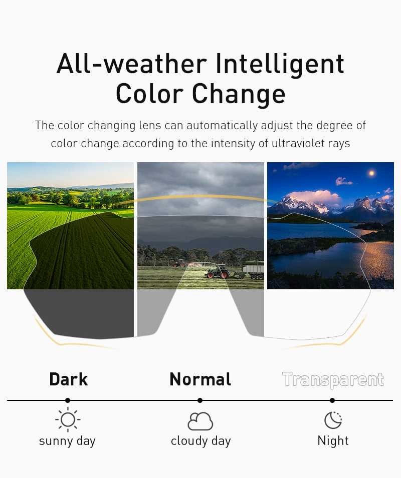 Gafas de ciclismo – marca NRC – Gafas fotocromáticas deportivas con lentes intercambiables para hombre y mujer de bicicleta de montaña