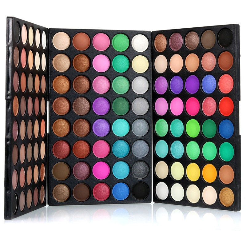 Paleta de sombras de ojo – Juego de cosméticos para maquillaje nudo o mate para mujer con 120 colores brillantes