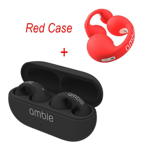 Auriculares inalámbricos con micrófono – marca Ambie – Auriculares deportivos con Bluetooth, sonido 1:1 y gancho para la oreja