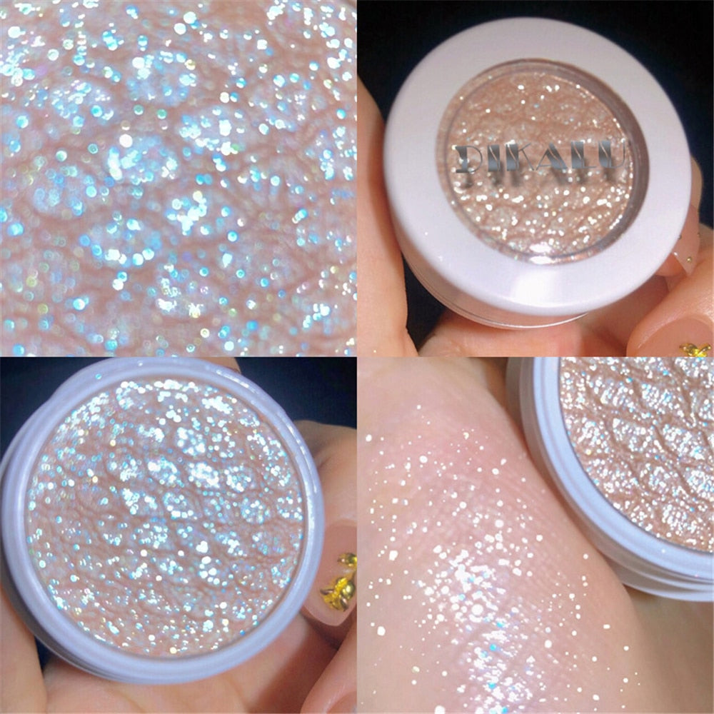 Paleta de sombra de ojos – Paleta de maquillaje como resaltador brillante de diamante para ojos de niña