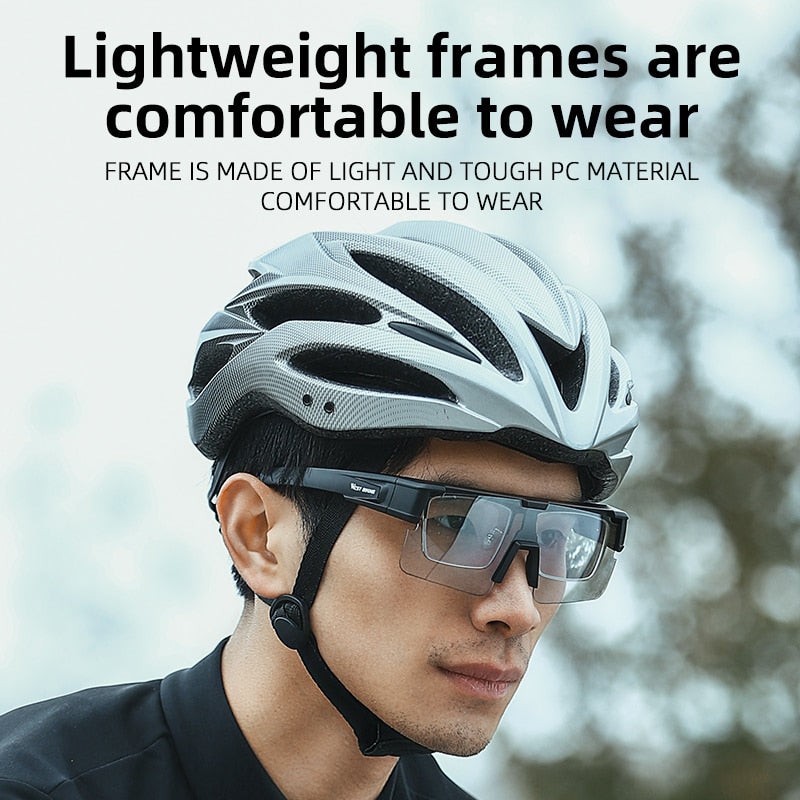 Gafas de ciclismo – marca WEST BIKING – Gafas de sol fotocromáticas con lentes miopes polarizadas para hombre y mujer de bicicleta, conducción y pesca