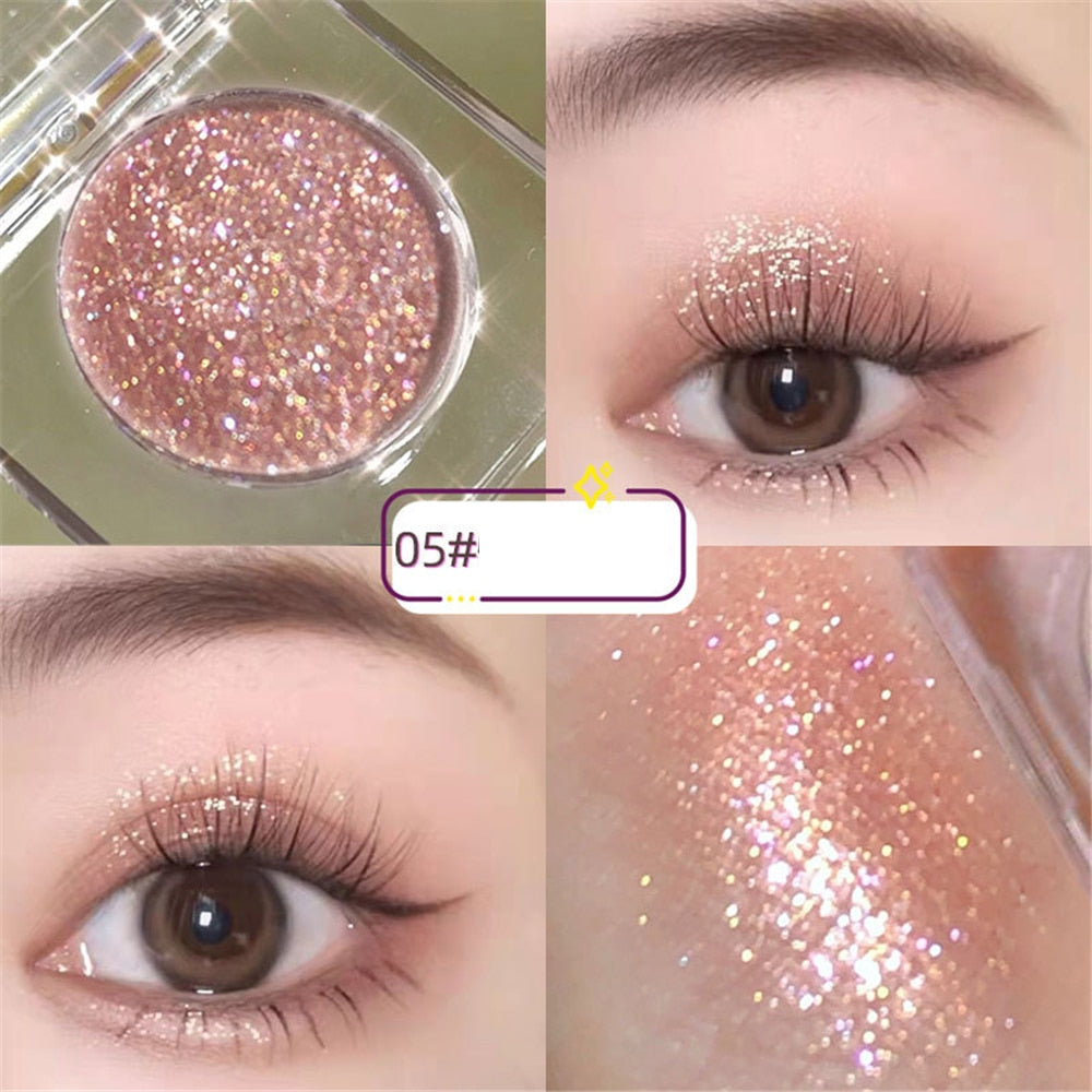 Paleta de sombra de ojos – Paleta de maquillaje como resaltador brillante de diamante para ojos de niña