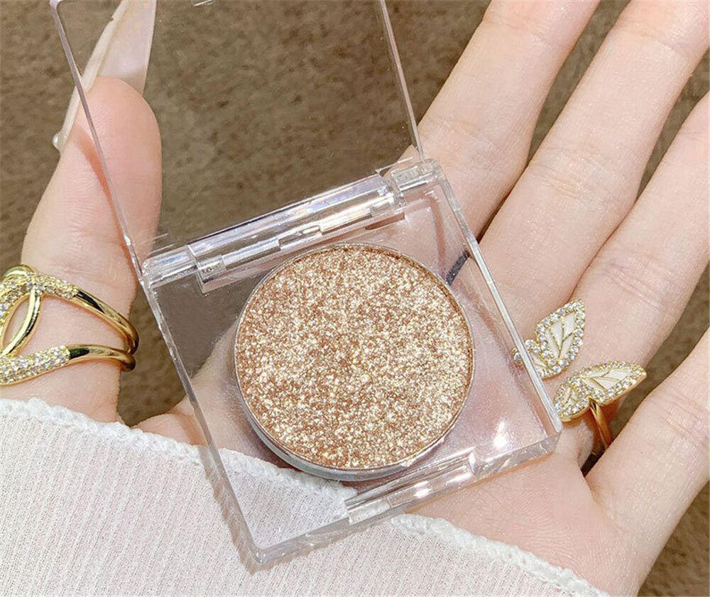 Paleta de sombra de ojos – Paleta de maquillaje como resaltador brillante de diamante para ojos de niña