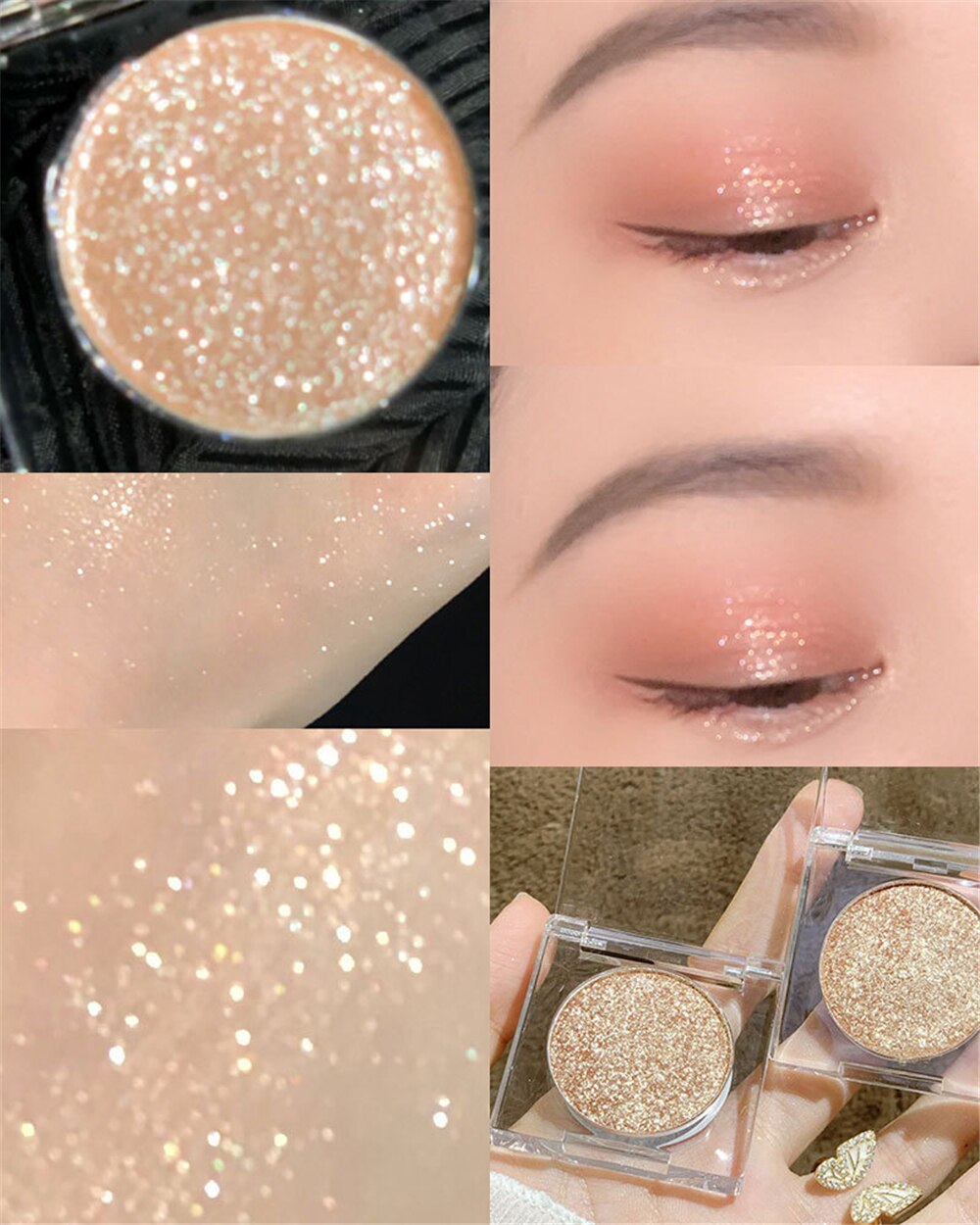 Paleta de sombra de ojos – Paleta de maquillaje como resaltador brillante de diamante para ojos de niña