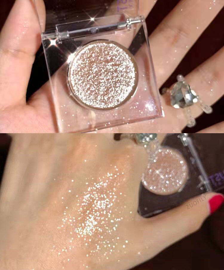 Paleta de sombra de ojos – Paleta de maquillaje como resaltador brillante de diamante para ojos de niña