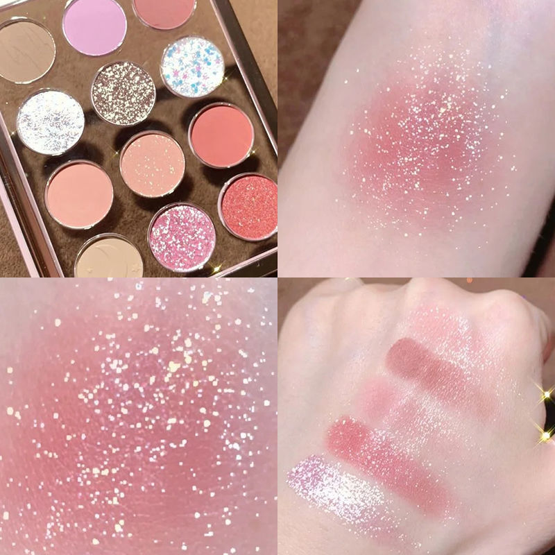 Paleta de sombras de ojos – Juego de cosméticos de 12 colores como tierra, mate y purpurina para maquillaje de larga duración que ilumina los ojos