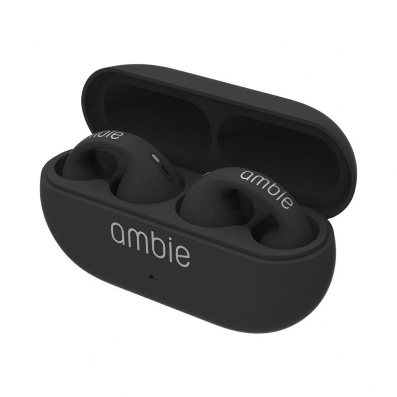 Auriculares inalámbricos con micrófono – marca Ambie – Auriculares deportivos con Bluetooth, sonido 1:1 y gancho para la oreja