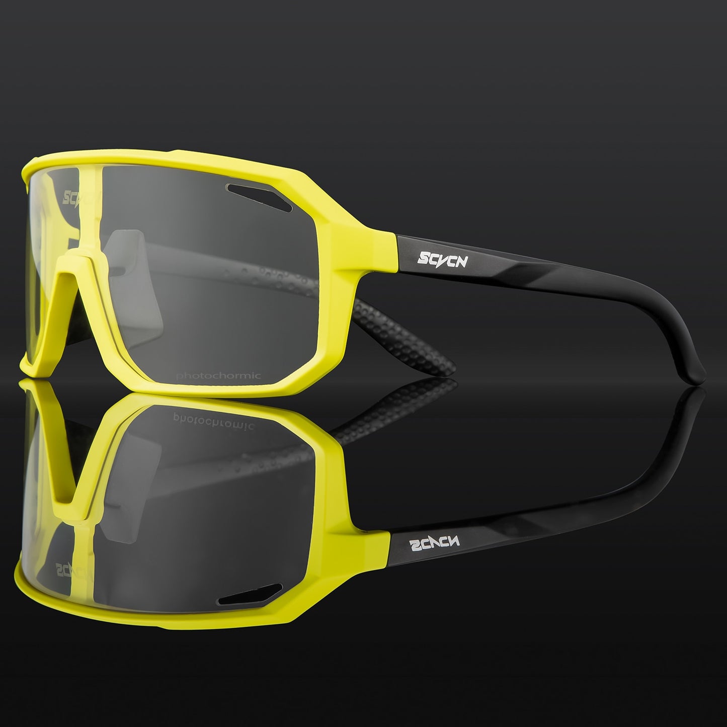 Gafas de ciclismo – marca SCVCN – Gafas de sol fotocromáticas deportivas con lentes polarizadas de UV400 para hombre y mujer de bicicleta de montaña y carretera