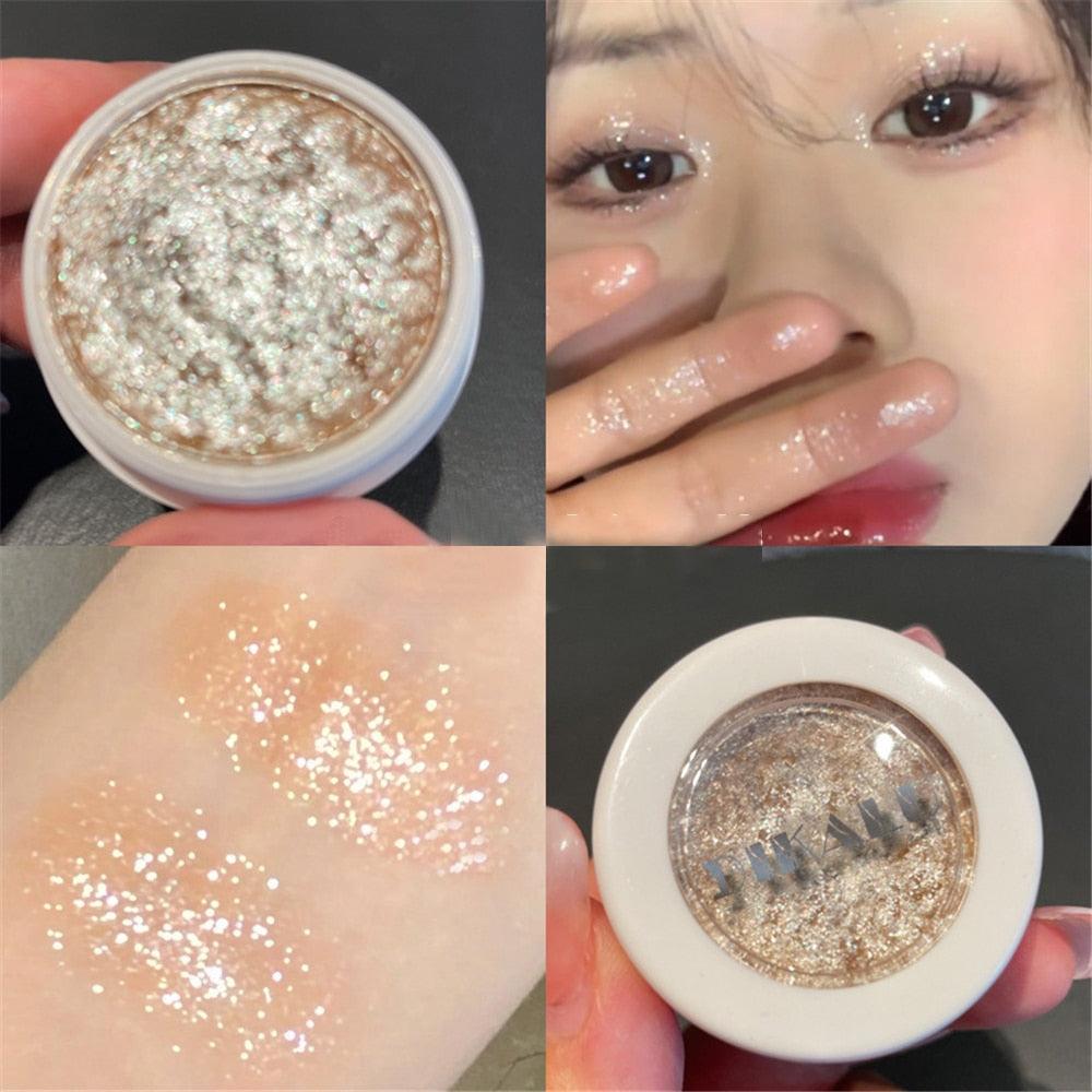 Paleta de sombra de ojos – Paleta de maquillaje como resaltador brillante de diamante para ojos de niña