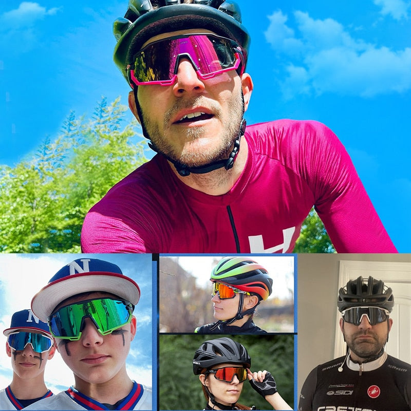 Gafas de ciclismo – marca X-TIGER – Gafas de sol fotocromáticas intercambiables deportivas con lentes polarizadas protectoras de UV400 para bicicleta de montaña