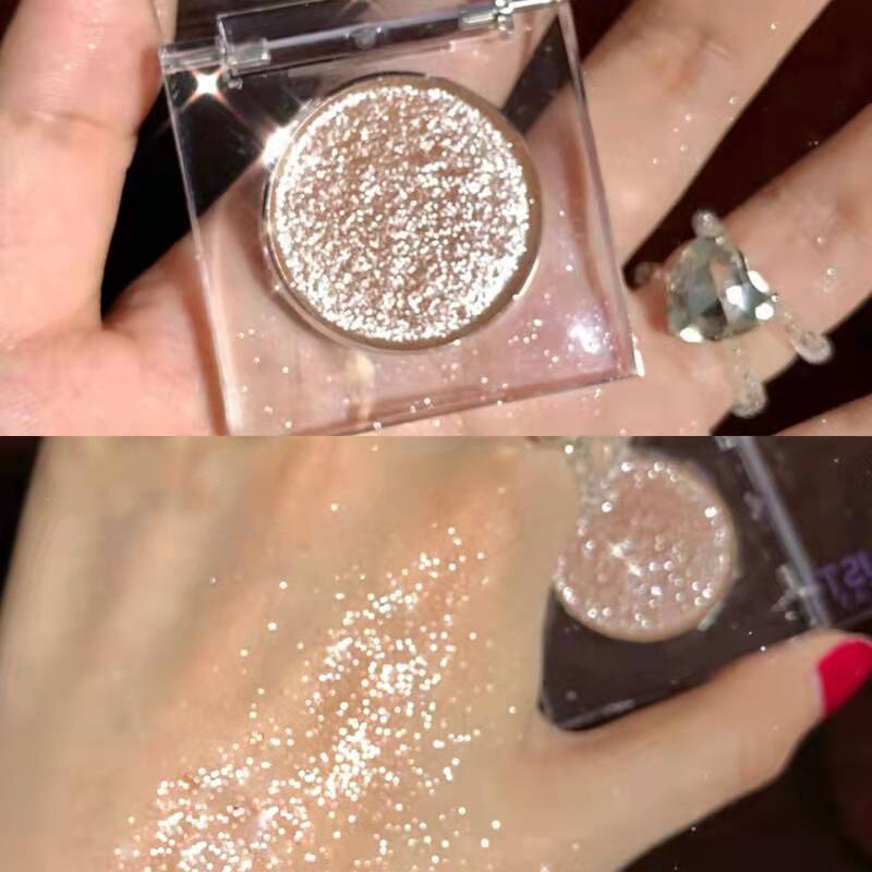 Paleta de sombra de ojos – Paleta de maquillaje como resaltador brillante de diamante para ojos de niña