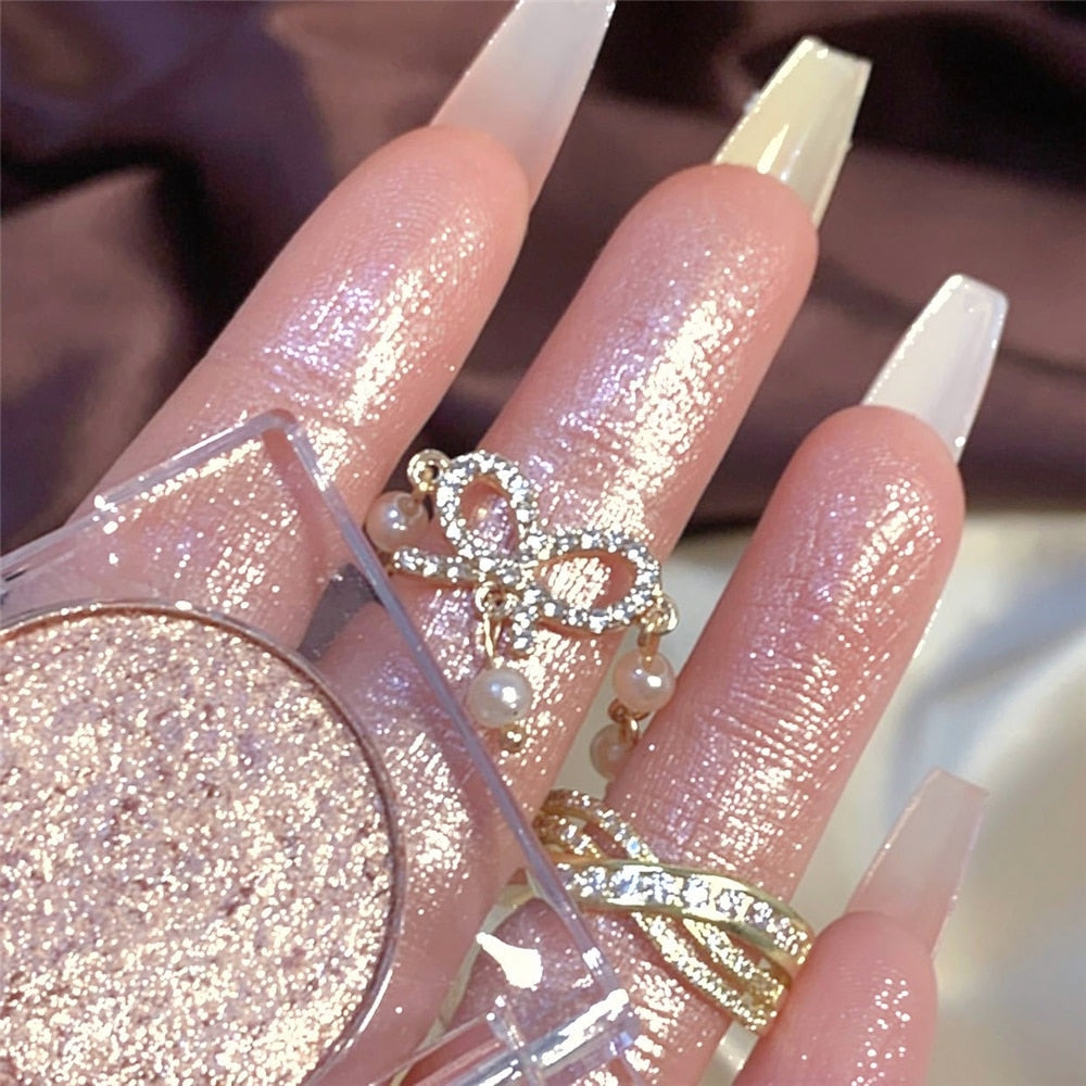 Paleta de sombra de ojos – Paleta de maquillaje como resaltador brillante de diamante para ojos de niña