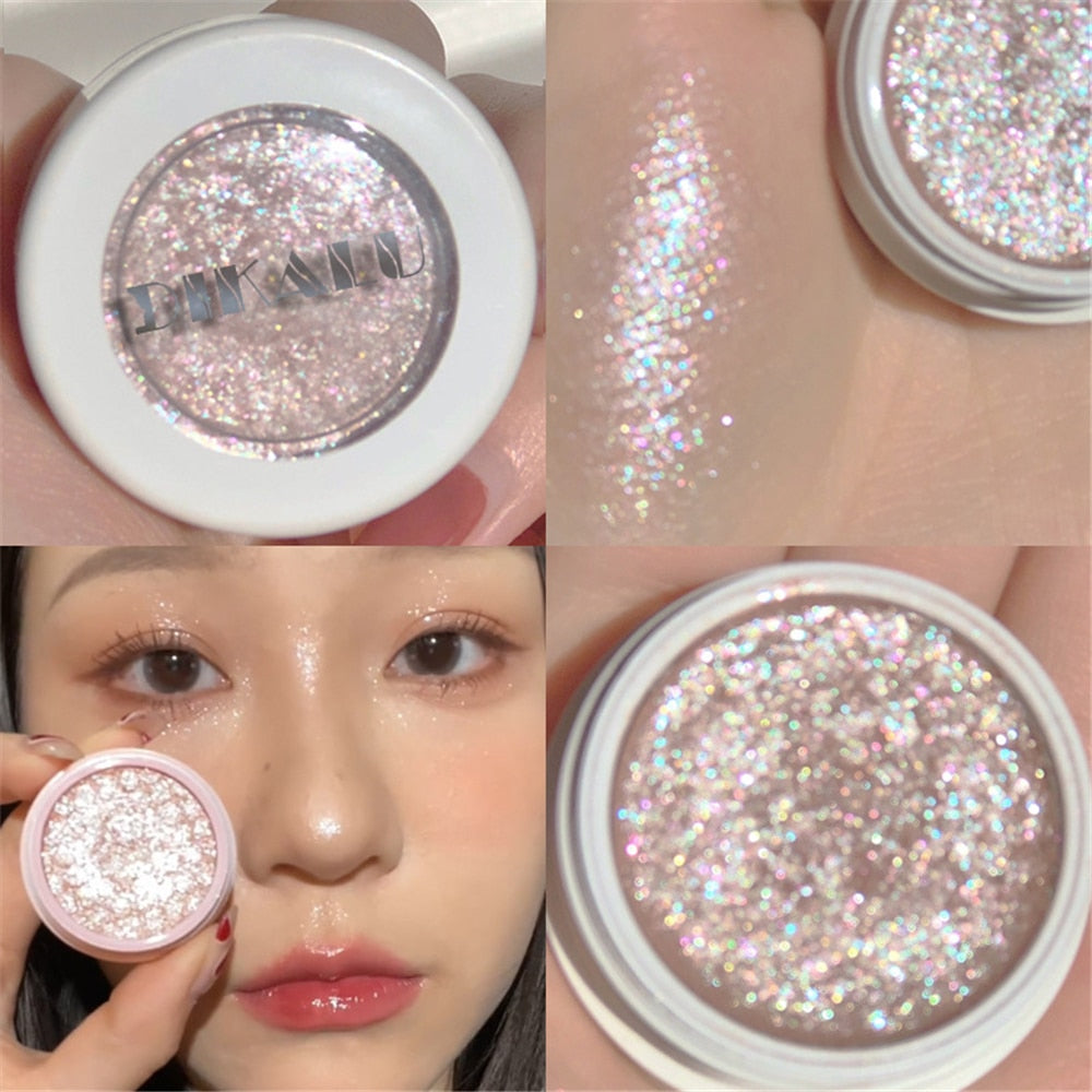 Paleta de sombra de ojos – Paleta de maquillaje como resaltador brillante de diamante para ojos de niña