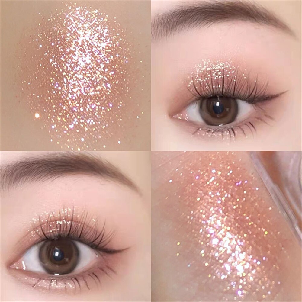 Paleta de sombra de ojos – Paleta de maquillaje como resaltador brillante de diamante para ojos de niña