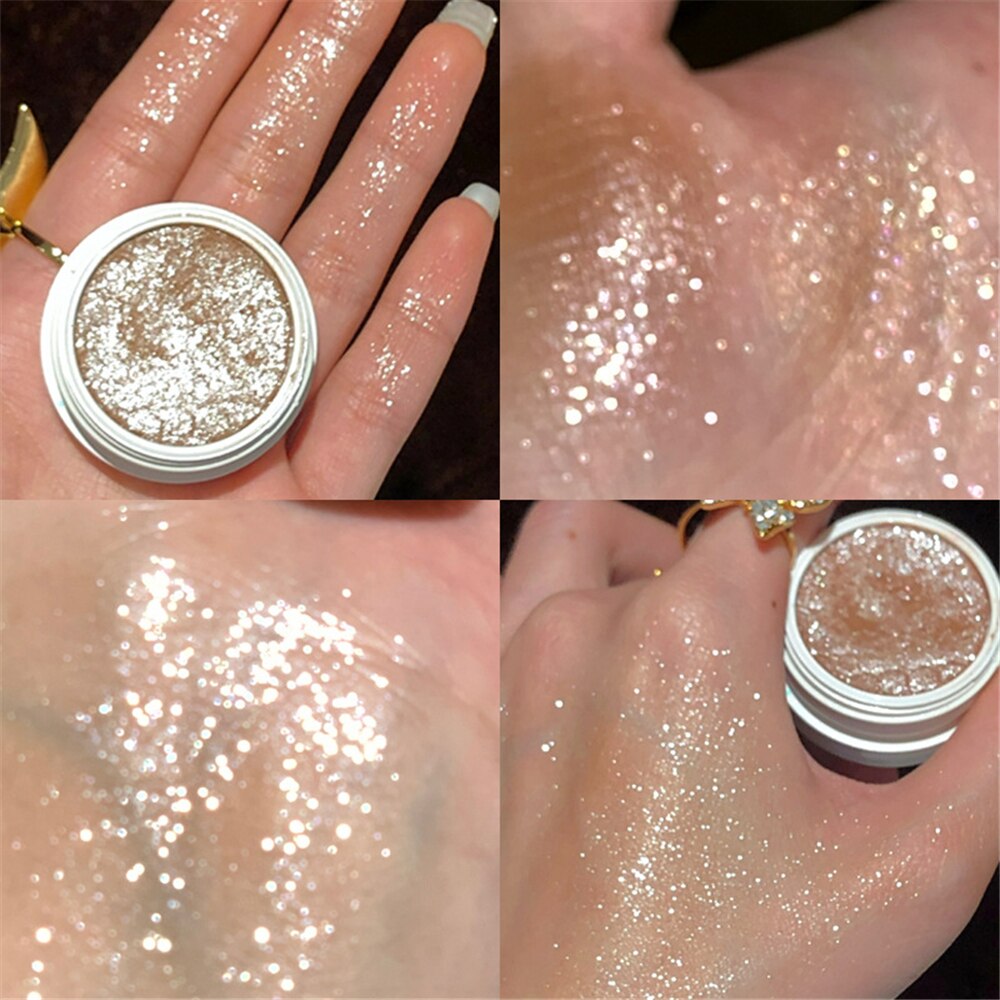 Paleta de sombra de ojos – Paleta de maquillaje como resaltador brillante de diamante para ojos de niña