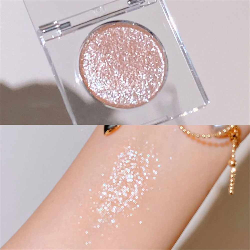 Paleta de sombra de ojos – Paleta de maquillaje como resaltador brillante de diamante para ojos de niña