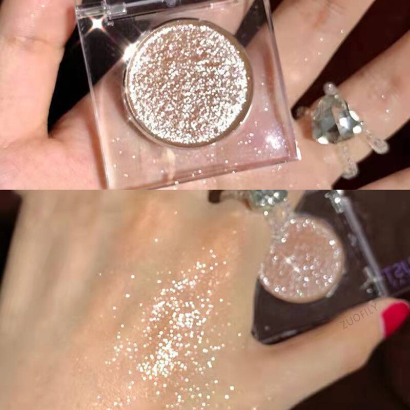 Paleta de sombra de ojos – Paleta de maquillaje como resaltador brillante de diamante para ojos de niña