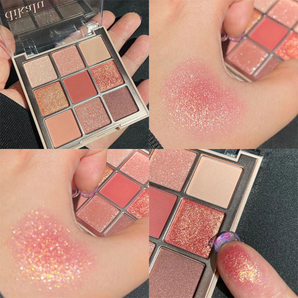 Paleta de sombras de ojos de 16 colores con polvos mates o nacarados, todos delicados y fáciles de limpiar