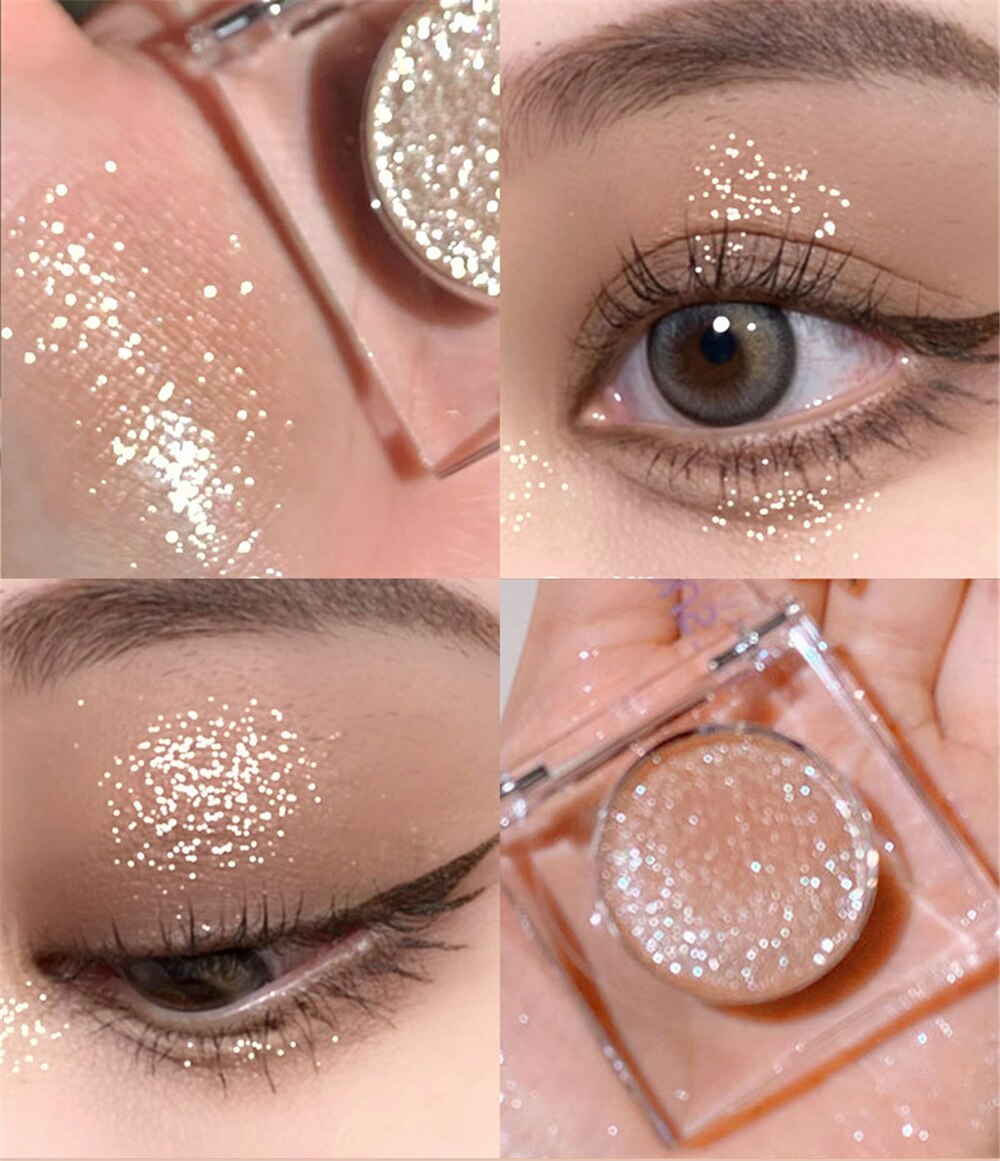 Paleta de sombra de ojos – Paleta de maquillaje como resaltador brillante de diamante para ojos de niña