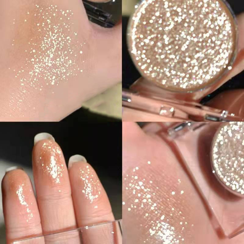 Paleta de sombra de ojos – Paleta de maquillaje como resaltador brillante de diamante para ojos de niña