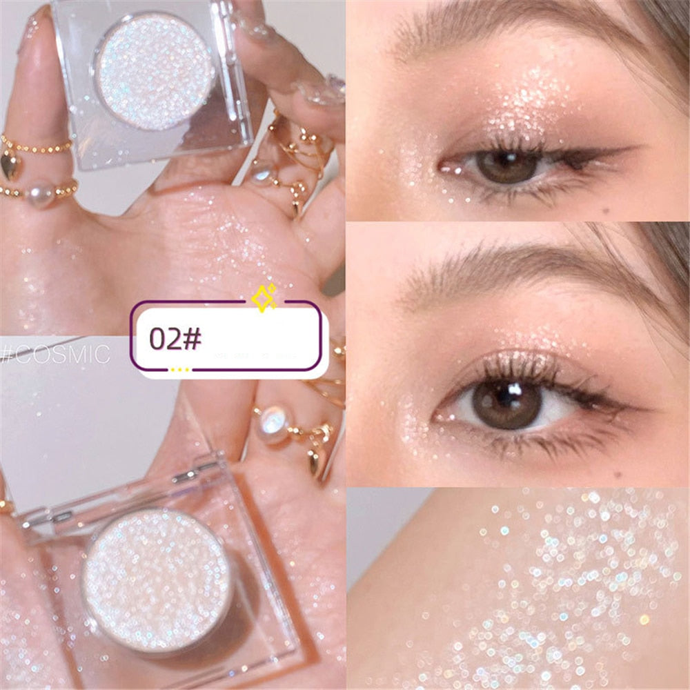 Paleta de sombra de ojos – Paleta de maquillaje como resaltador brillante de diamante para ojos de niña