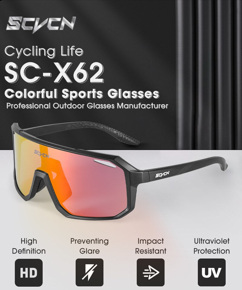 Gafas de ciclismo – marca SCVCN – Gafas de sol fotocromáticas deportivas con lentes polarizadas de UV400 para hombre y mujer de bicicleta de montaña y carretera