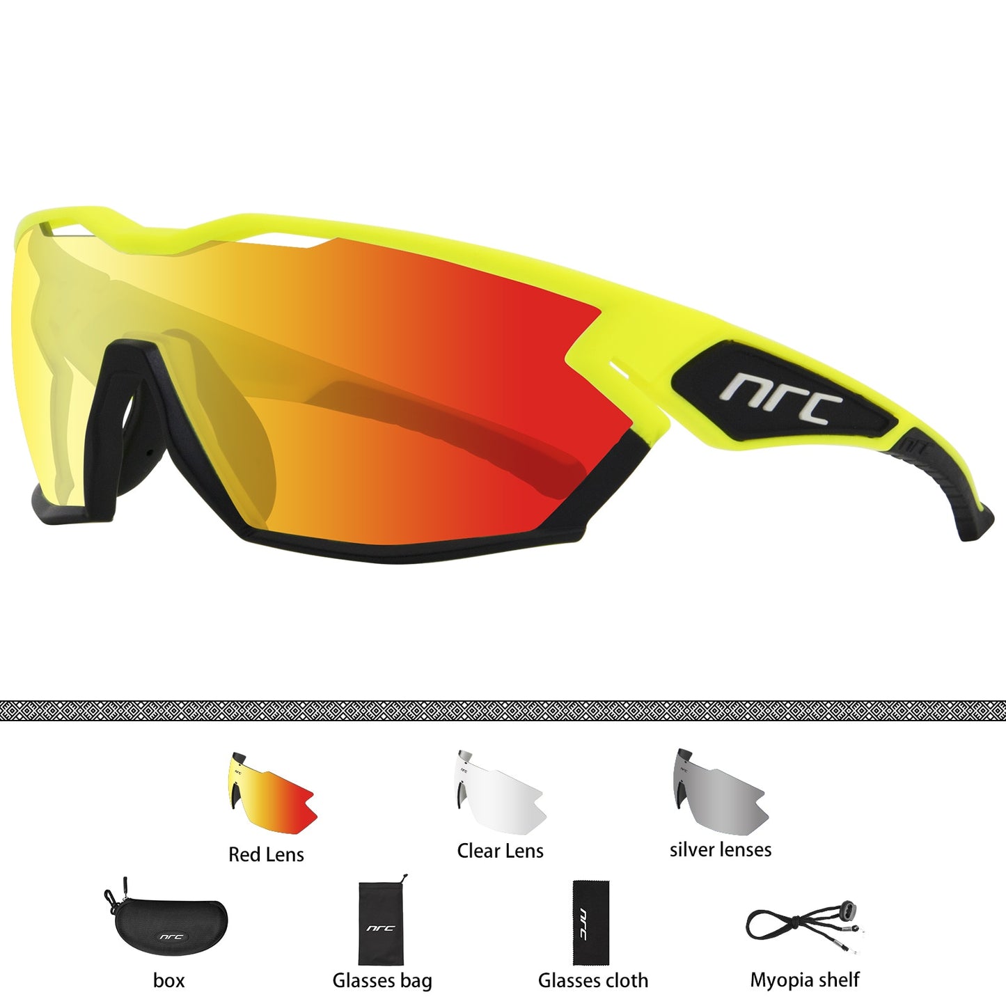 Gafas de ciclismo – marca NRC – Gafas fotocromáticas deportivas con lentes intercambiables para hombre y mujer de bicicleta de montaña