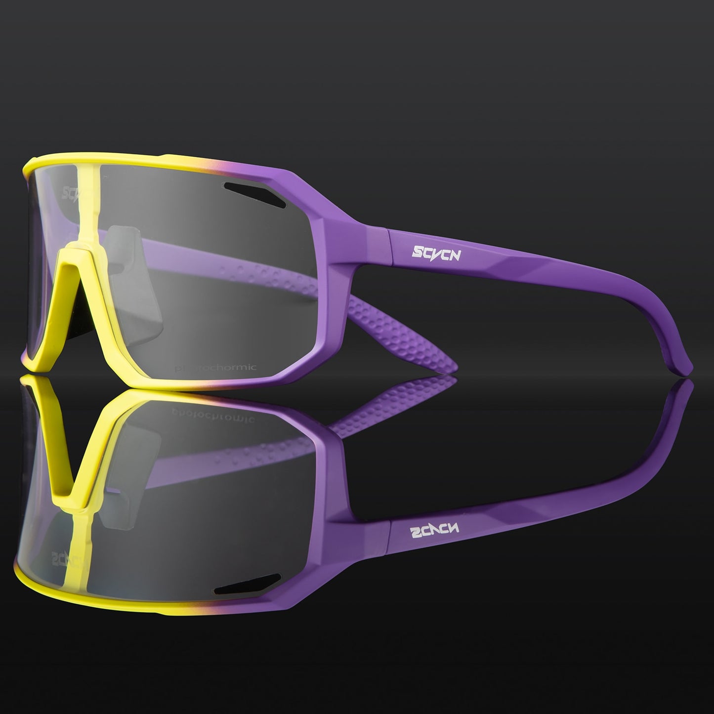 Gafas de ciclismo – marca SCVCN – Gafas de sol fotocromáticas deportivas con lentes polarizadas de UV400 para hombre y mujer de bicicleta de montaña y carretera