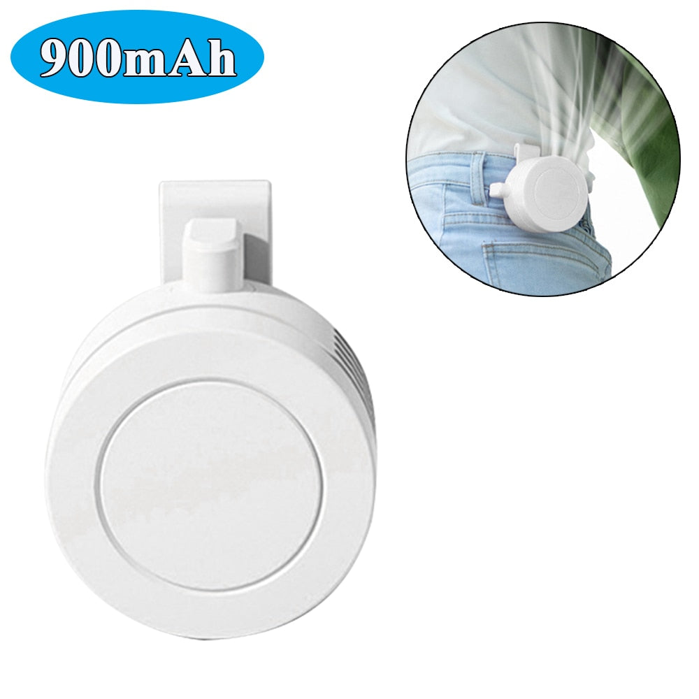 Mini aire acondicionado – Ventilador inalámbrico sin aspas y con 3 velocidades, batería externa de 12000 mAh, clip de cintura y banda para colgar en el cuello