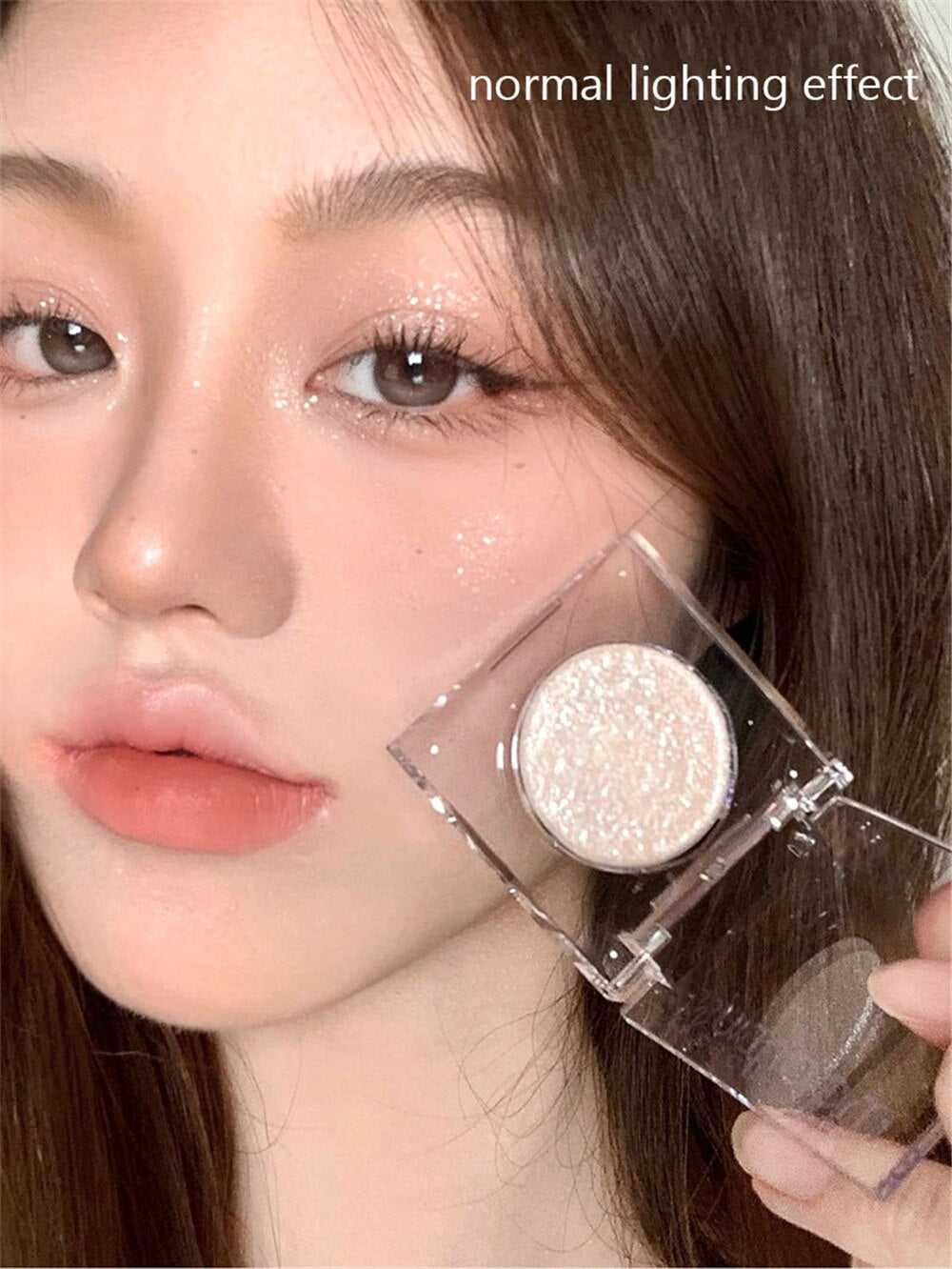 Paleta de sombra de ojos – Paleta de maquillaje como resaltador brillante de diamante para ojos de niña