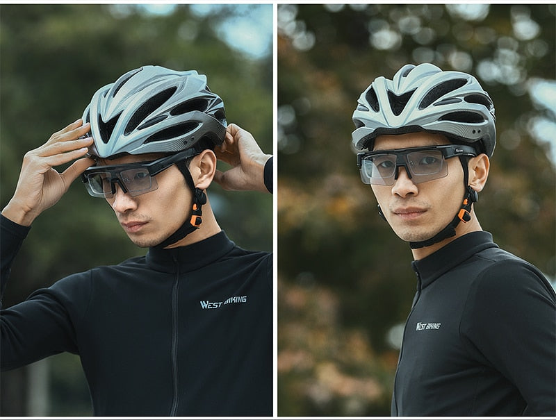 Gafas de ciclismo – marca WEST BIKING – Gafas de sol fotocromáticas con lentes miopes polarizadas para hombre y mujer de bicicleta, conducción y pesca