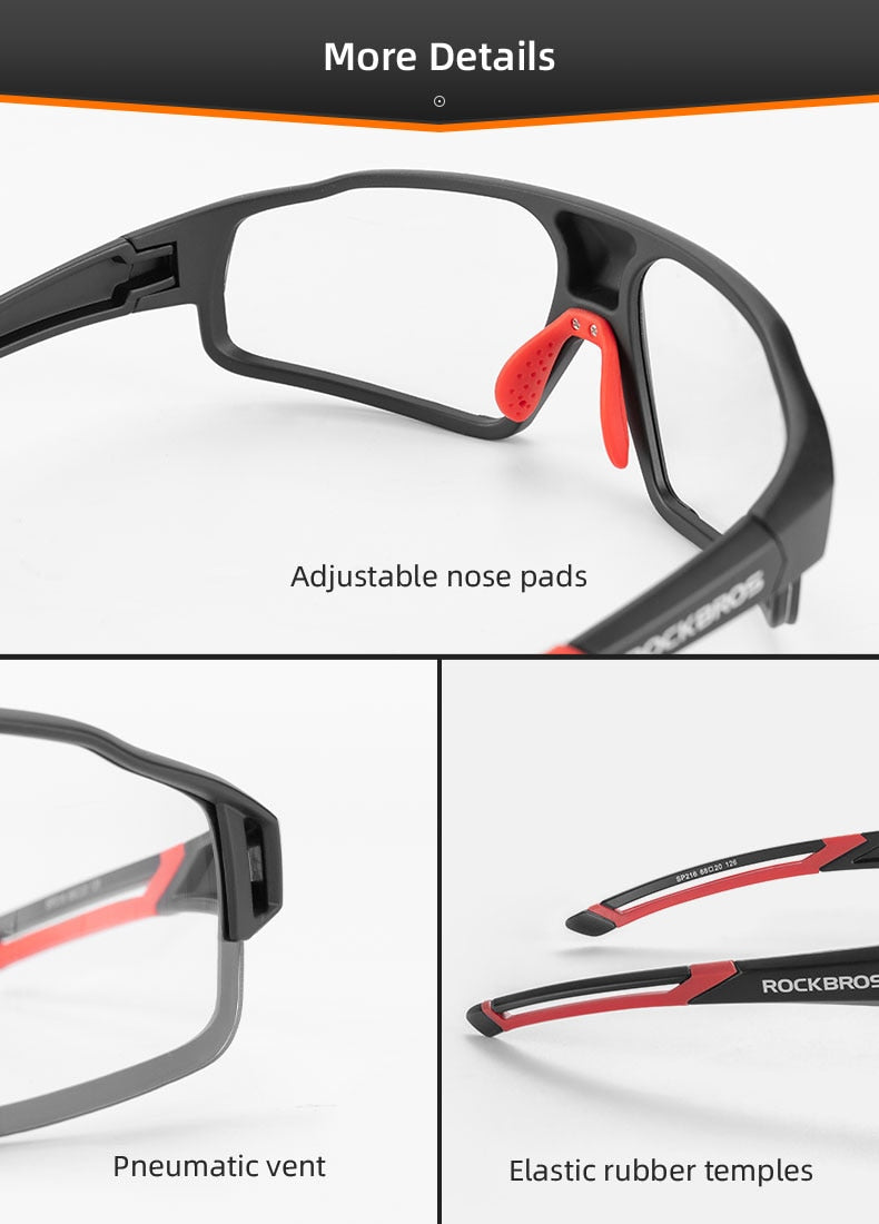 Gafas de ciclismo – marca ROCKBROS – Gafas de protección de sol fotocromáticas deportivas para hombre y mujer de bicicleta de montaña