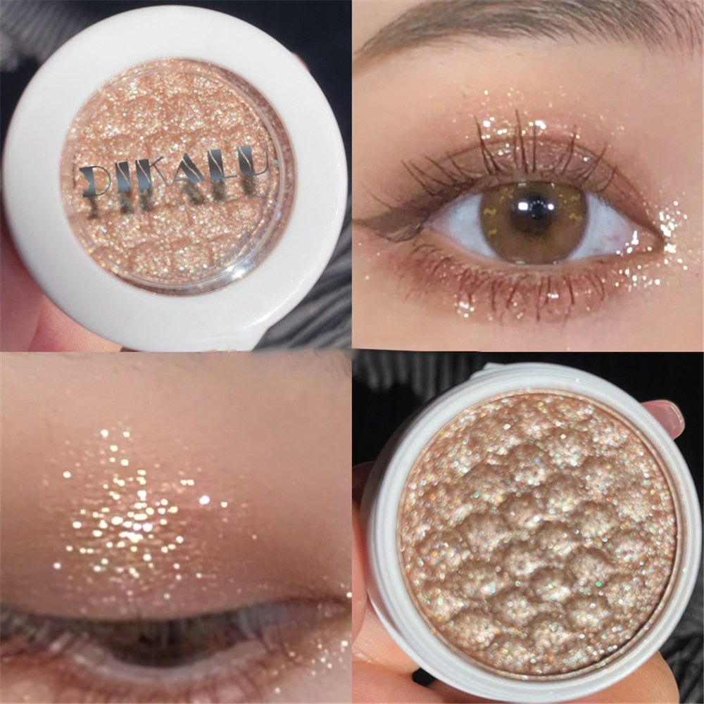 Paleta de sombra de ojos – Paleta de maquillaje como resaltador brillante de diamante para ojos de niña