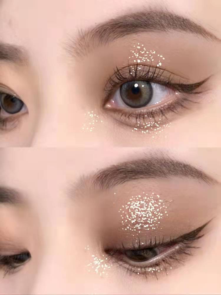 Paleta de sombra de ojos – Paleta de maquillaje como resaltador brillante de diamante para ojos de niña