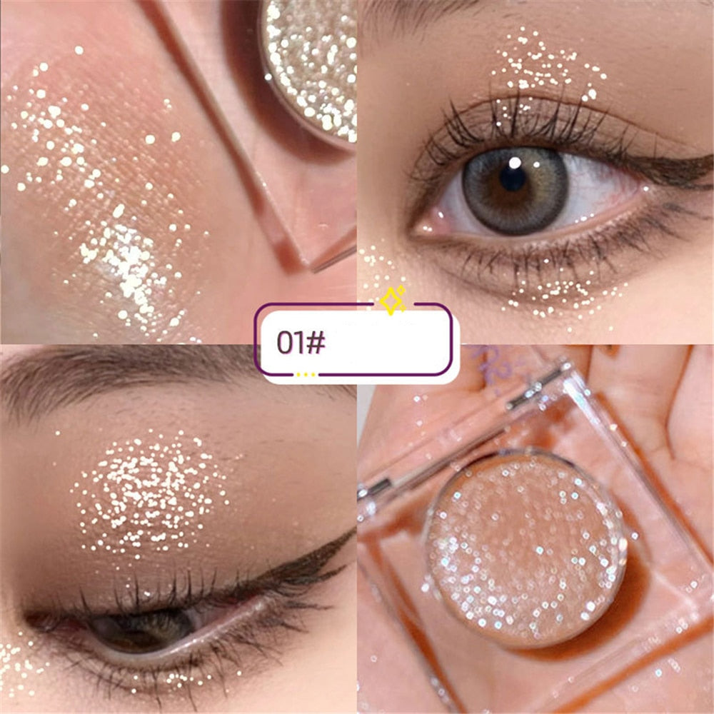 Paleta de sombra de ojos – Paleta de maquillaje como resaltador brillante de diamante para ojos de niña