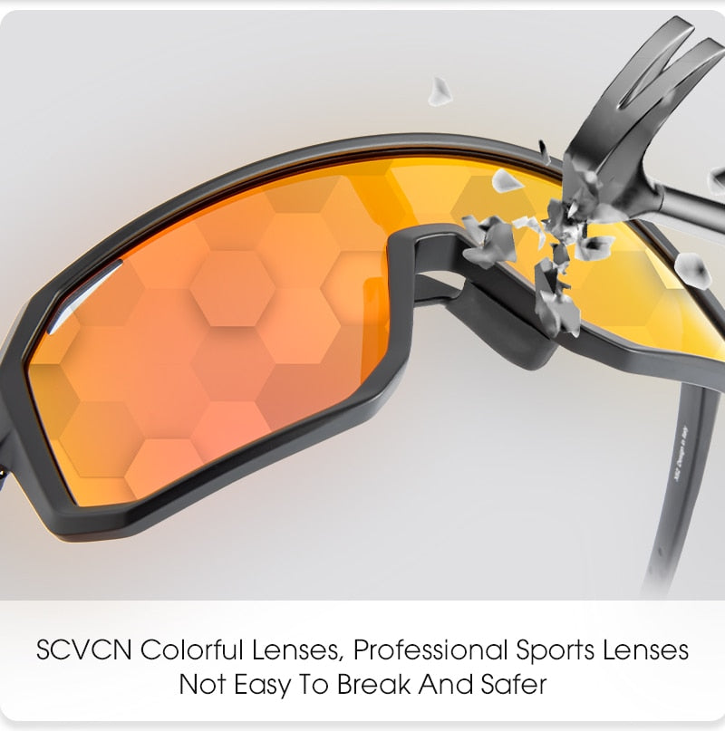 Gafas de ciclismo – marca SCVCN – Gafas de sol fotocromáticas deportivas con lentes polarizadas de UV400 para hombre y mujer de bicicleta de montaña y carretera