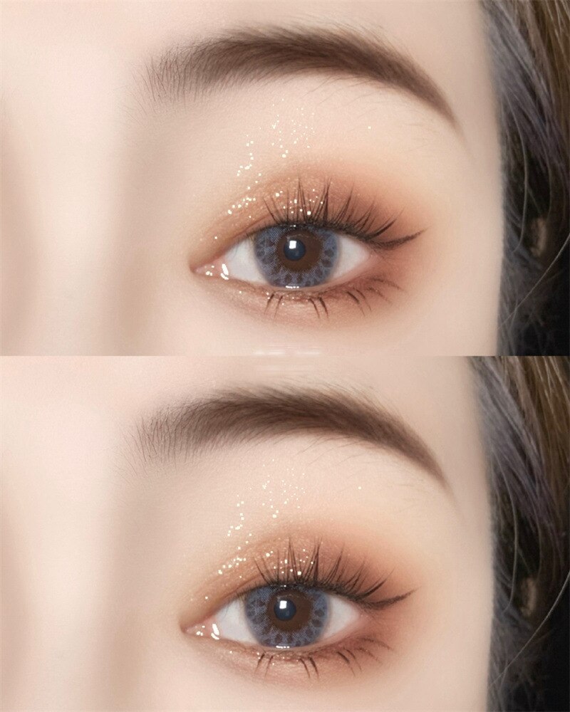 Paleta de sombra de ojos de 7 colores brillantes como púrpura, iris y nacarado para maquillaje de ojos encantador