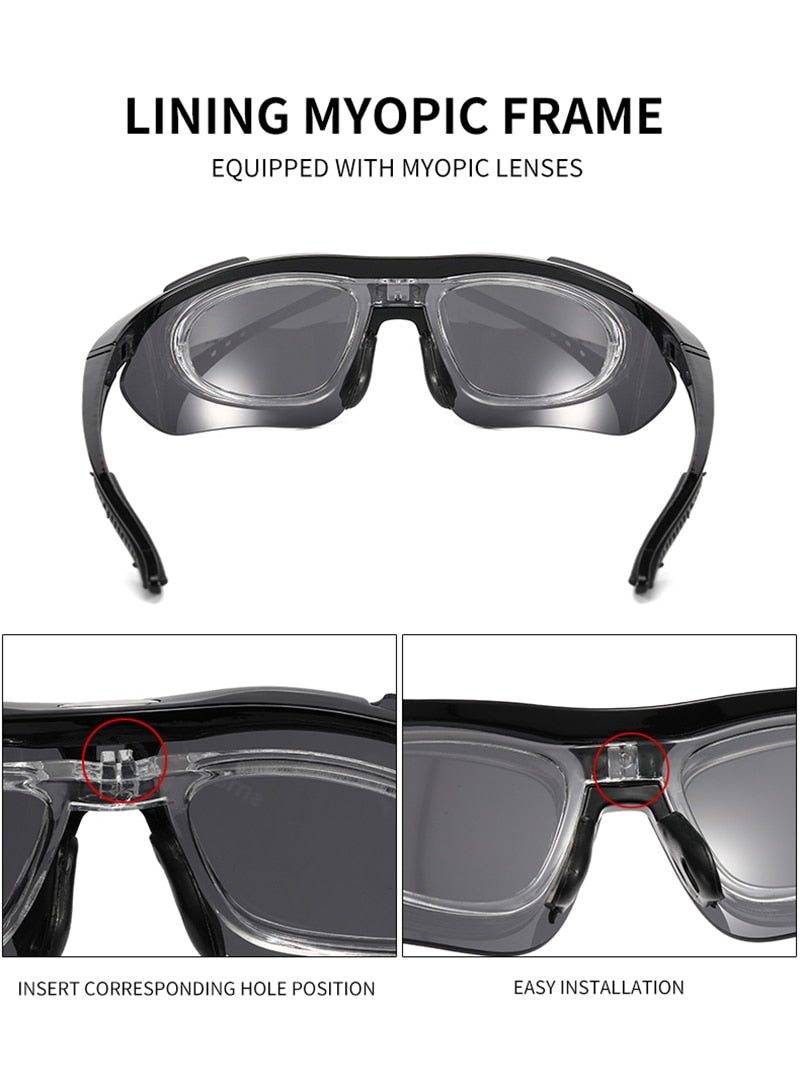 Gafas de ciclismo – Gafas de sol intercambiables deportivas con lentes polarizadas protectoras de UV400 para hombre y mujer de bicicleta de montaña y carretera
