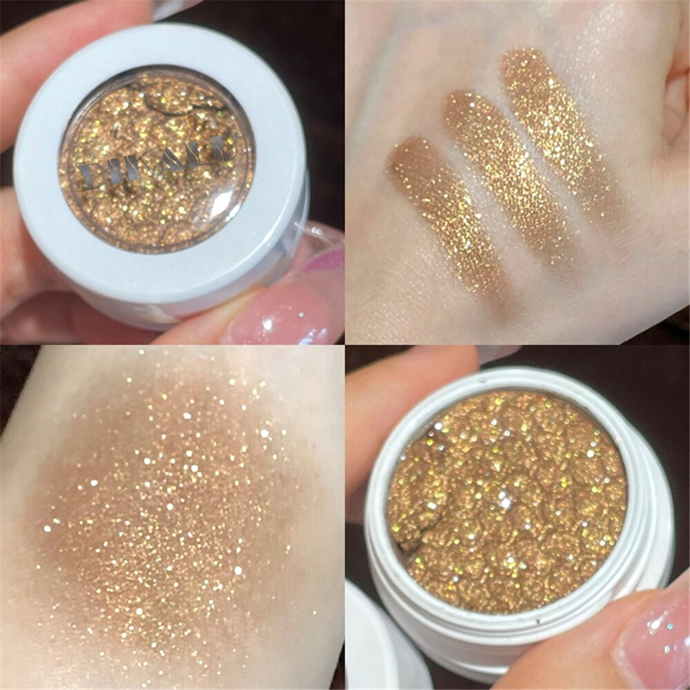 Paleta de sombra de ojos – Paleta de maquillaje como resaltador brillante de diamante para ojos de niña