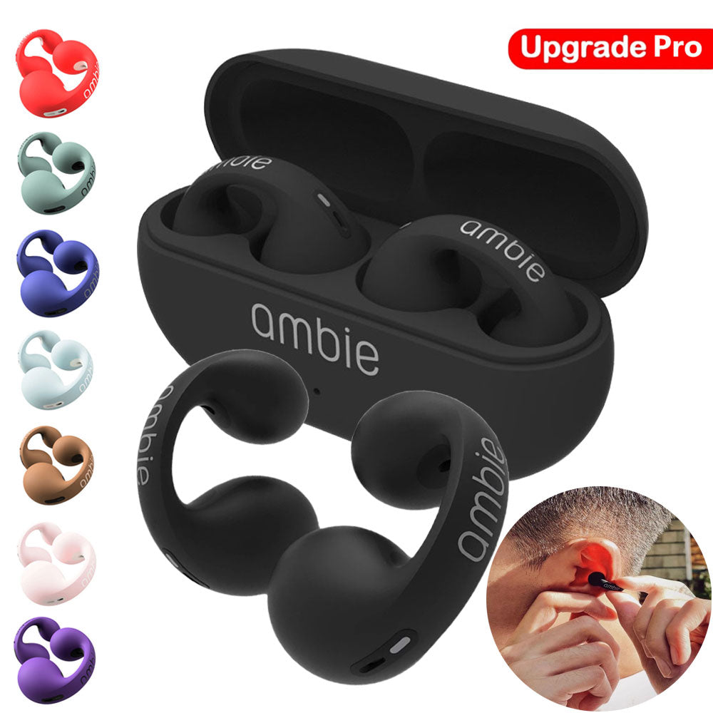 Auriculares inalámbricos con micrófono – marca Ambie – Auriculares deportivos con Bluetooth, sonido 1:1 y gancho para la oreja