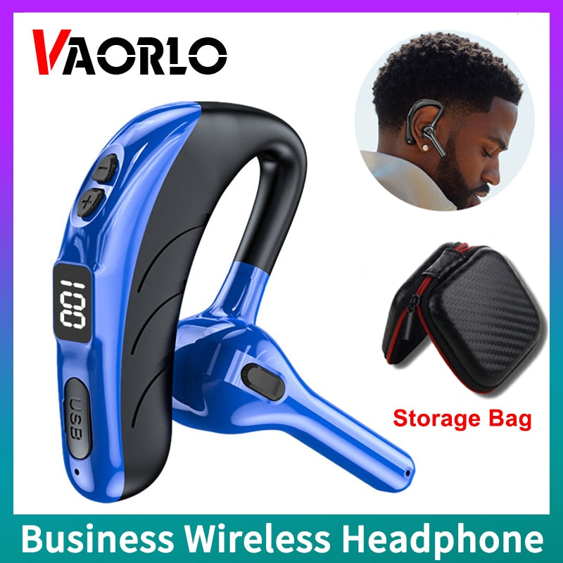 Auriculares inalámbricos con micrófono – marca Vaorlo X13 – Auriculares deportivos de un solo oído con manos libres por Bluetooth 5,1, reducción de ruido y modo de espera largo para juegos y negocios